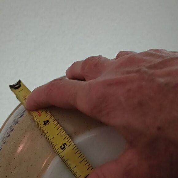 PYREX  Homestead Tan  & Blue ‎ 403  2.5 Quart Vintage Bowl - Picture 11 of 11